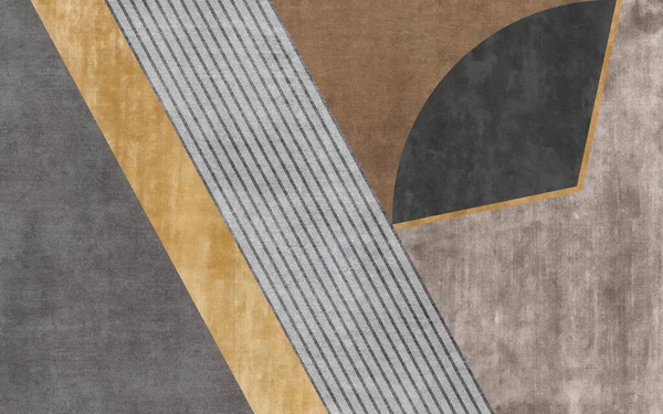 Abstract geometric stitching art pattern, retro carpet, black background