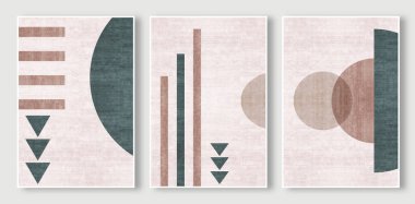 Basit stil geometrik renk bloğu sanat deseni, soyut altın çizgi duvar tasarımı