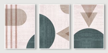 Basit stil geometrik renk bloğu sanat deseni, soyut altın çizgi duvar tasarımı