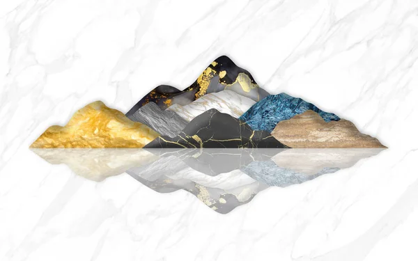 抽象幾何学的な水彩山のパターン 創造的なアートウォールデザイン — ストック写真