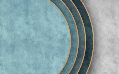 Soyut geometrik halı, altın çizgiler ve gri arkaplan, modern halı tasarımı