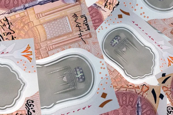 Currency New Egyptian Pounds Plastic Banknotes — Foto de Stock