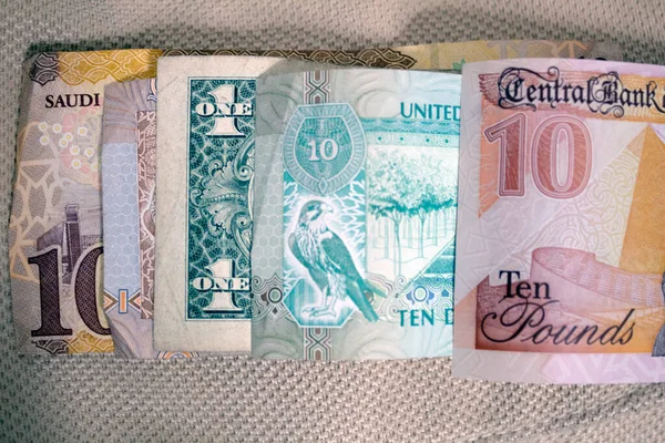 Different Curriences Banknotes Background — Foto Stock