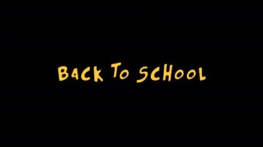 Back to school sale text animation 4K 