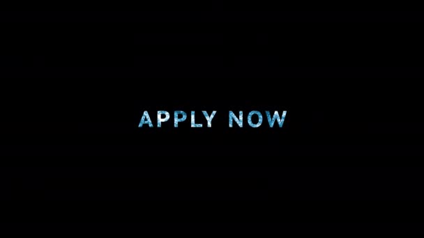 Hiring Apply Now Typography Animation Business Purposes — Stockvideo