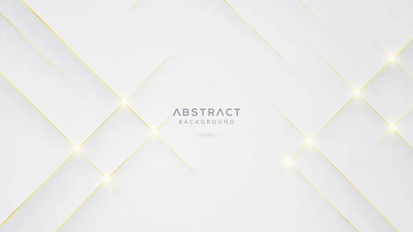Elegante Witte Achtergrond Met Gouden Lijnen — Stockvector