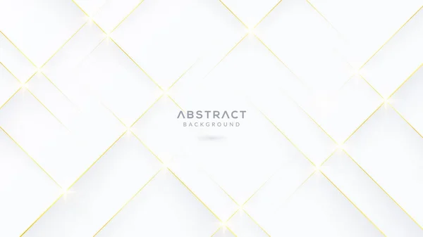 Abstract Witte Achtergrond Met Diagonale Gouden Lijnen — Stockvector