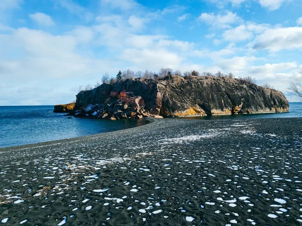 Black Sand Beach Minnesota — Stock Photo, Image