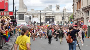 London, UK - July 2, 2022: The Pride in London parade, 50th anniversary of the first London Pride march in 1972