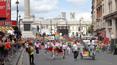 London, UK - July 2, 2022: The Pride in London parade, 50th anniversary of the first London Pride march in 1972