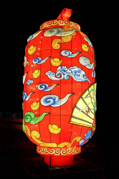 Pakruojis Lithuania December 2019 Traditional Colorful Big Chinese Lamp Festival — Zdjęcie stockowe