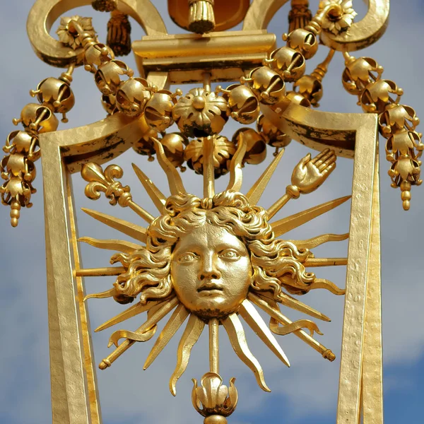 Elements Golden Gates Decorations Versailles Paris France — 스톡 사진