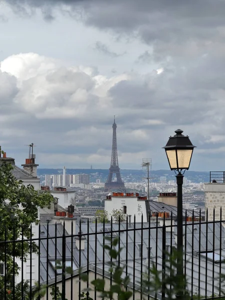 View Eiffel Tower Paris Montmartre — Stockfoto