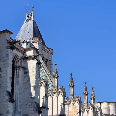 Gothic architecture of the Basilica of Saint-Denis, a large former medieval abbey church and present cathedral in the city of Saint-Denis, a northern suburb of Paris