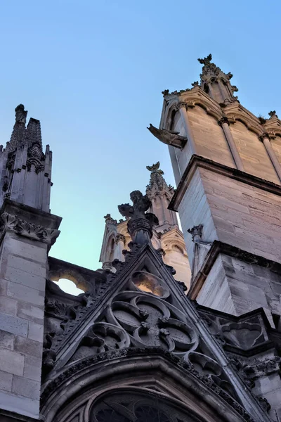 Gothic architecture of the Basilica of Saint-Denis, a large former medieval abbey church and present cathedral in the city of Saint-Denis, a northern suburb of Paris