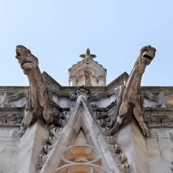 Gothic architecture of the Basilica of Saint-Denis, a large former medieval abbey church and present cathedral in the city of Saint-Denis, a northern suburb of Paris