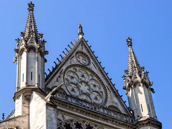 Γοτθική Αρχιτεκτονική Της Βασιλικής Του Saint Denis Ενός Μεγάλου Πρώην — Φωτογραφία Αρχείου
