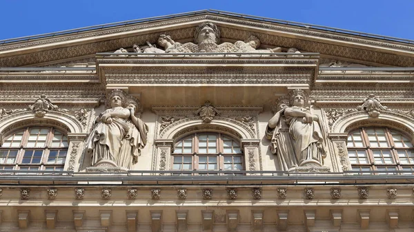 Architectural Fragment Louvre Palace Building Paris France — Foto de Stock