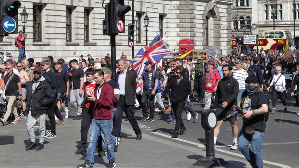 London April 2021 Unite Freedom Protest Covid Sceptics Demonstrators Opposing — Stock fotografie