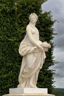 VERSAILLES / FRANCE - June 16, 2019: The Spring - Magnier (1681) statue in the park of Versailles palace near Paris, France