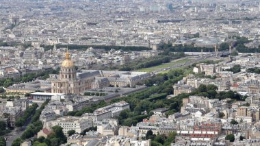 Aerial view of Paris with Les Invalides in the center