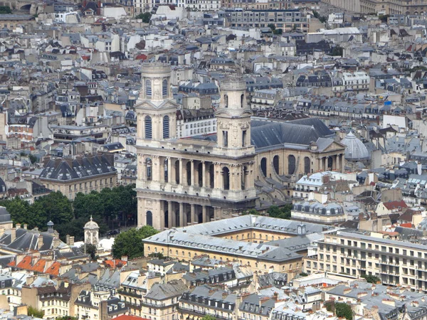 Aerial View Church Saint Sulpice Paris France — Stockfoto