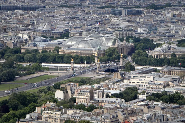 Aerial View Paris Alexandre Iii Bridge Center — Stockfoto