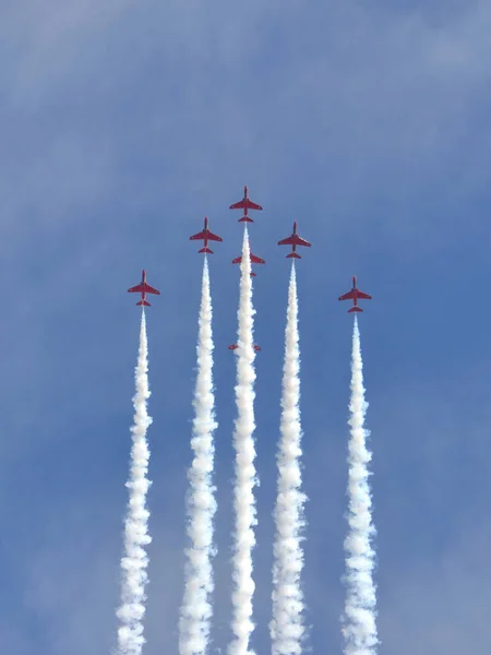 Хесфорд Великобритания Июля 2022 Года Выступление Команды Raf Red Arrows — стоковое фото