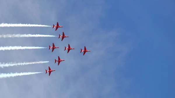 Kempsford Reino Unido Julio 2022 Raf Aerobatic Team Red Arrows — Foto de Stock