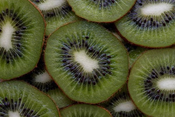 Close Kiwi Fruit Background — Zdjęcie stockowe