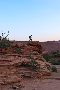 hiker in the mountains of Utah