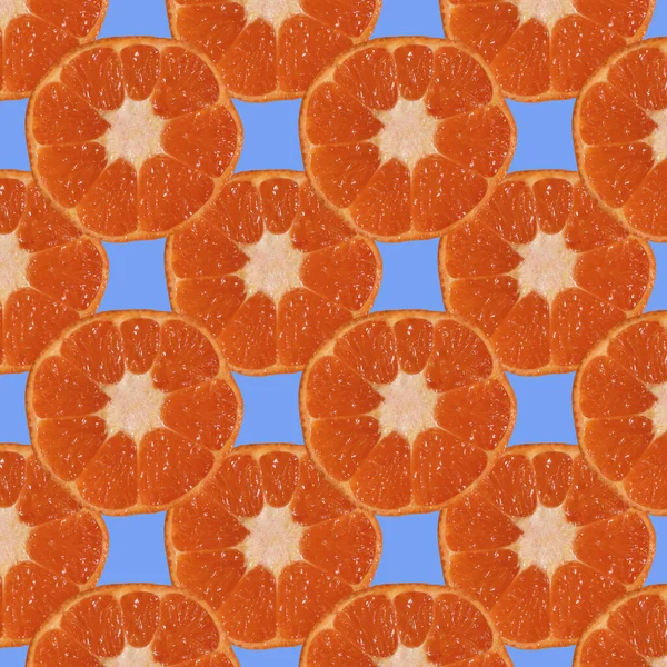 Motif Sans Couture Oranges Sur Fond Bleu Photo Haute Qualité — Photo