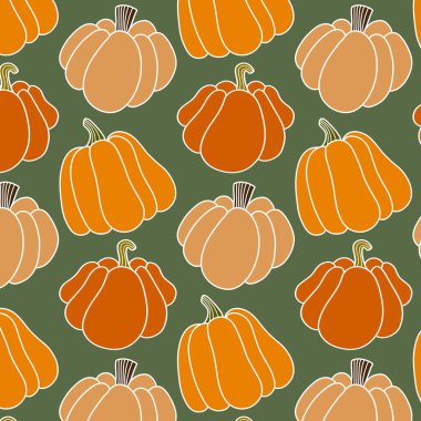 Kusursuz balkabağı desenli el çizimi, renkli arka plan. Yüksek kalite fotoğraf