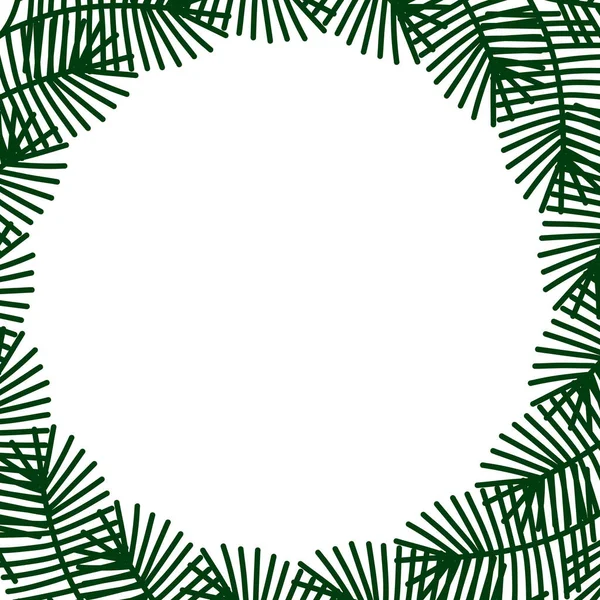 seamless green pine needles pattern frame with copy space. High quality photo