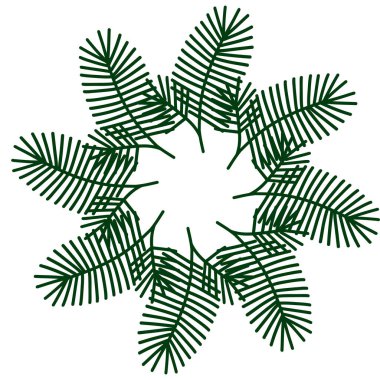 Kusursuz yeşil çam iğnesi desenli fotokopi alanı. Yüksek kalite fotoğraf