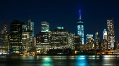 New York 'ta gece vakti Manhattan' ın müthiş zamanlaması
