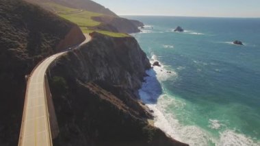 Amazing highway running trough coastal line