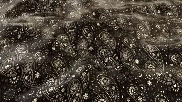 Metallic Paisley Beautiful Gradient Texture Ethnic Pattern Loop Animation — Stock video
