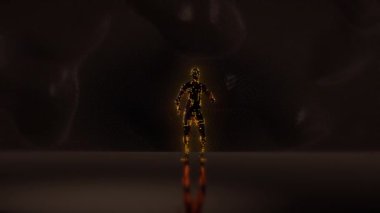 Robot Sokak Dansı animasyonu 3 boyutlu