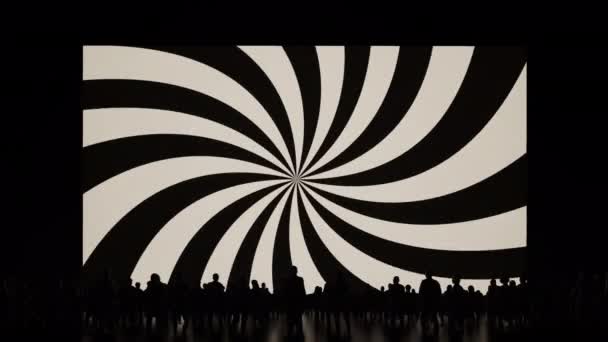 Hypnotic Spiral Huge Crowd Animation — Αρχείο Βίντεο
