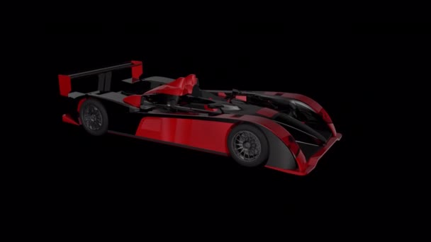 Formula One Car Animation Transparent Alpha Background — Wideo stockowe