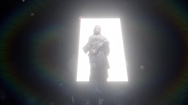 Isus Poarta Luminii Animație — Videoclip de stoc