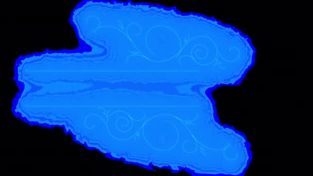 Animacja Smoky Neon Shape Przezroczystym Alfa Tłem — Wideo stockowe