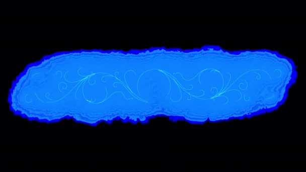 Animacja Smoky Neon Shape Przejrzystym Tłem — Wideo stockowe