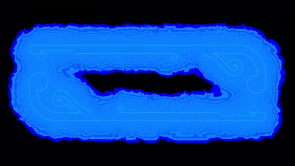 Smoky Neon Shape Animacja Przejrzystym Tle — Wideo stockowe