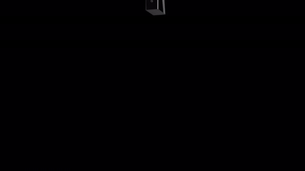 Трансформация Микрофона Анимация Прозрачным Альфа Фоном — стоковое видео