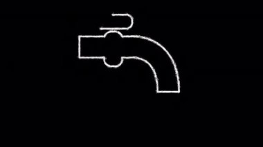 Şeffaf (alfa) arkaplan ile su musluğu karalaması