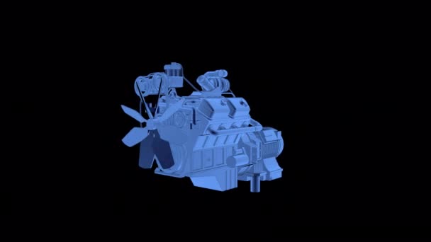 Автомобильный Двигатель Анимации — стоковое видео