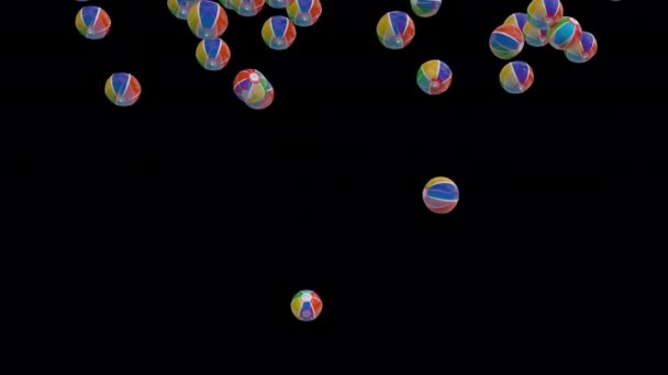 Beach Balls Transparent Background — Wideo stockowe