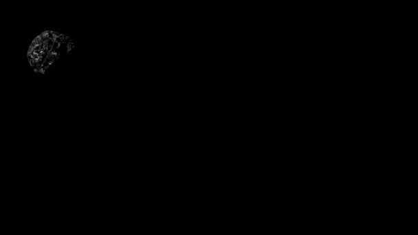 Метеоритна Анімація Прозорим Альфа Фоном — стокове відео